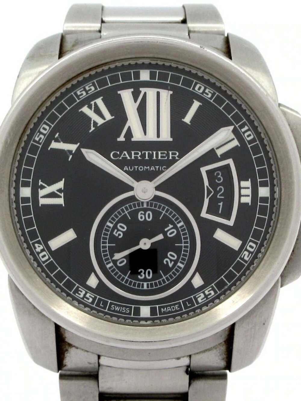 Cartier Calibre de Cartier LM W7100016 3*** 4******* Silver Men's Wrist Watch